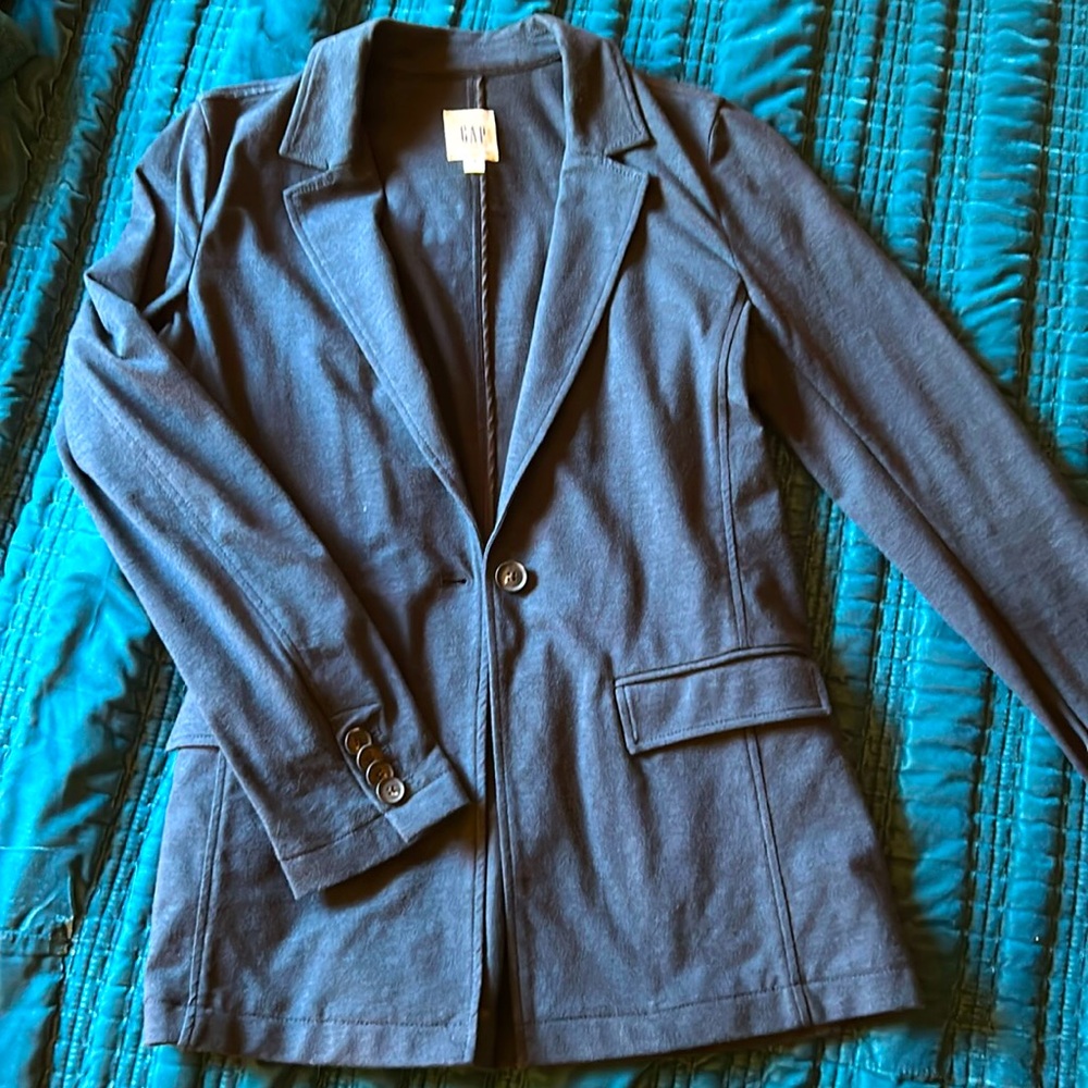 Dark blue one button blazer